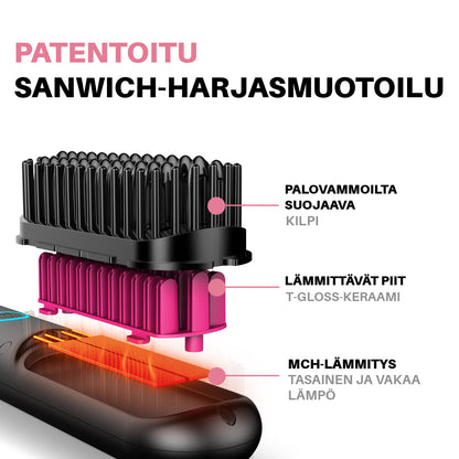 Eloura Kannettava harja – suoristus, kihartaminen, kuivaus